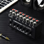 B080 6 Eingänge 2 Ausgänge Audio-Signalwähler Audio-Umschalter, 2-Kanal Synchronous Output RCA Schnittstelle, B080