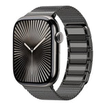 Magnetisches, gewebtes I-förmiges Edelstahl-Uhrenarmband, für Apple Watch 46 mm / 49 mm / 45 mm / 44 mm, für Apple Watch 42 mm / 41 mm / 40 mm / 38 mm