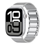 Magnetisches, gewebtes I-förmiges Edelstahl-Uhrenarmband, für Apple Watch 46 mm / 49 mm / 45 mm / 44 mm, für Apple Watch 42 mm / 41 mm / 40 mm / 38 mm
