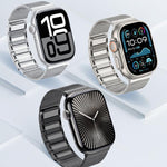 Magnetisches, gewebtes I-förmiges Edelstahl-Uhrenarmband, für Apple Watch 46 mm / 49 mm / 45 mm / 44 mm, für Apple Watch 42 mm / 41 mm / 40 mm / 38 mm