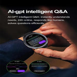 ET472 1,53-Zoll-Farbdisplay, Bluetooth-Smartwatch mit Silikonarmband, unterstützt intelligente Frage- und Antwortfunktionen (AI-GPT).