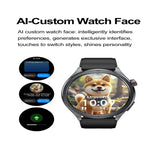 ET472 1,53-Zoll-Farbdisplay, Bluetooth-Smartwatch mit Silikonarmband, unterstützt intelligente Frage- und Antwortfunktionen (AI-GPT).