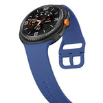Flaches, einfarbiges Silikon-Uhrenarmband, für Samsung Galaxy Watch8 / Watch8 Classic