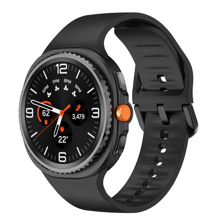 Flaches, einfarbiges Silikon-Uhrenarmband, für Samsung Galaxy Watch8 / Watch8 Classic