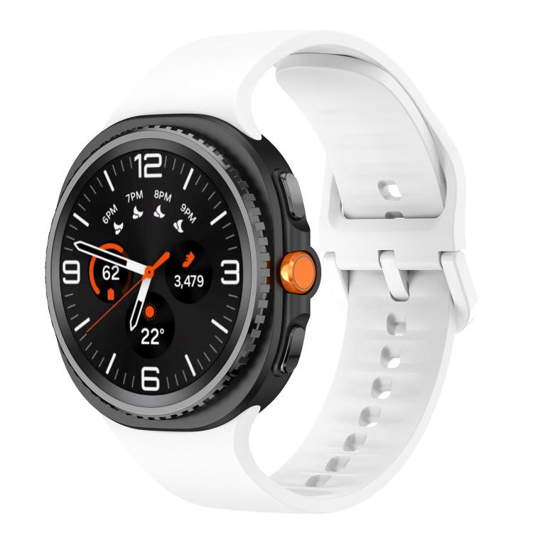 Flaches, einfarbiges Silikon-Uhrenarmband, für Samsung Galaxy Watch8 / Watch8 Classic