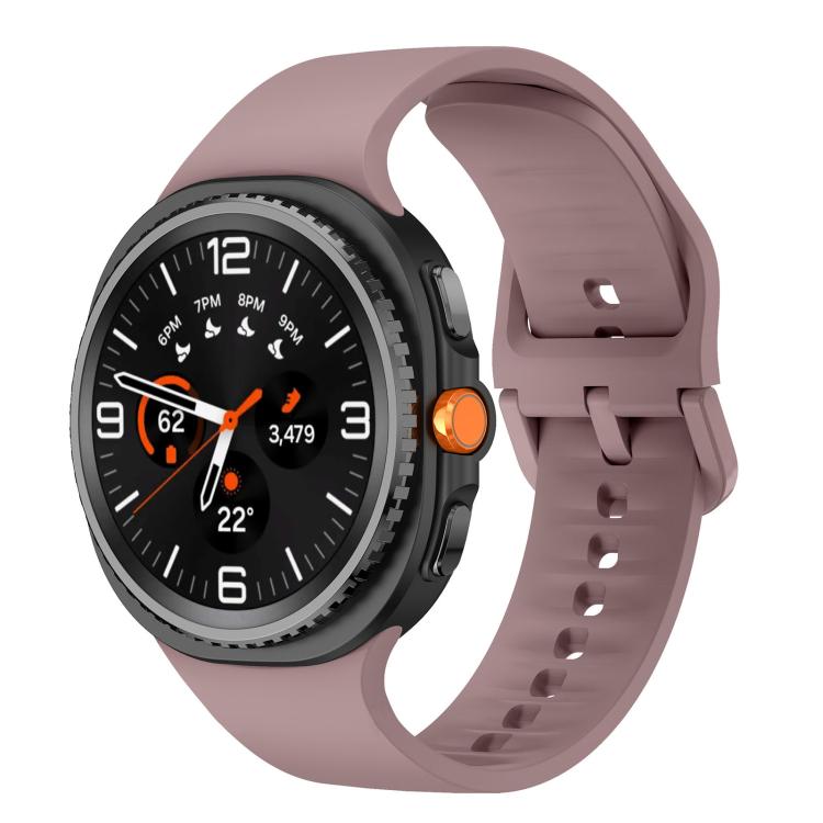 Flaches, einfarbiges Silikon-Uhrenarmband, für Samsung Galaxy Watch8 / Watch8 Classic
