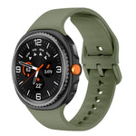 Flaches, einfarbiges Silikon-Uhrenarmband, für Samsung Galaxy Watch8 / Watch8 Classic