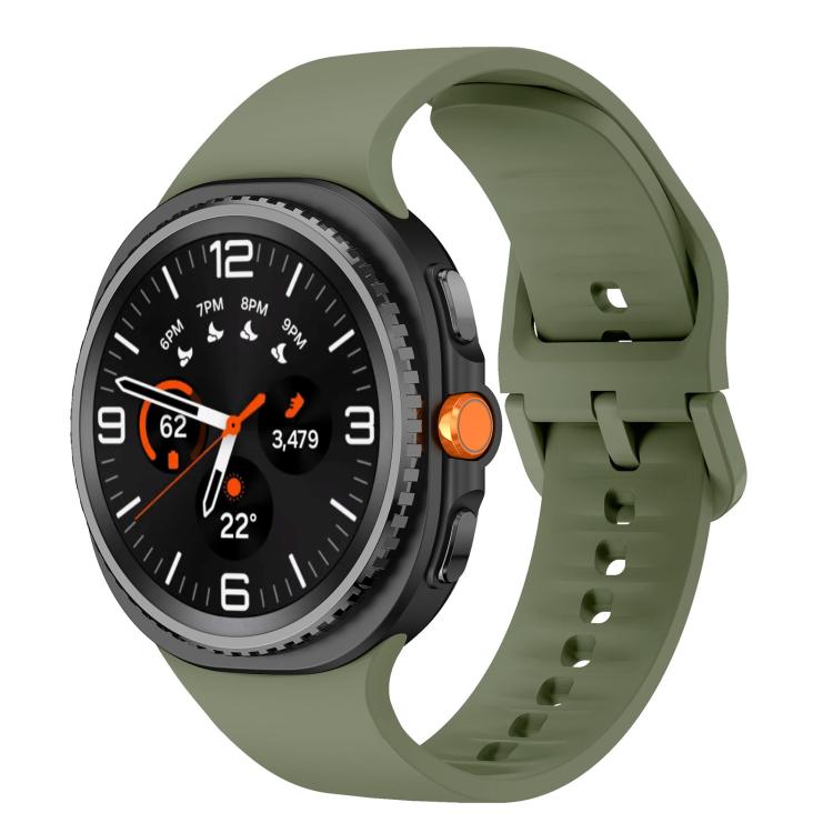 Flaches, einfarbiges Silikon-Uhrenarmband, für Samsung Galaxy Watch8 / Watch8 Classic