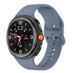 Flaches, einfarbiges Silikon-Uhrenarmband, für Samsung Galaxy Watch8 / Watch8 Classic