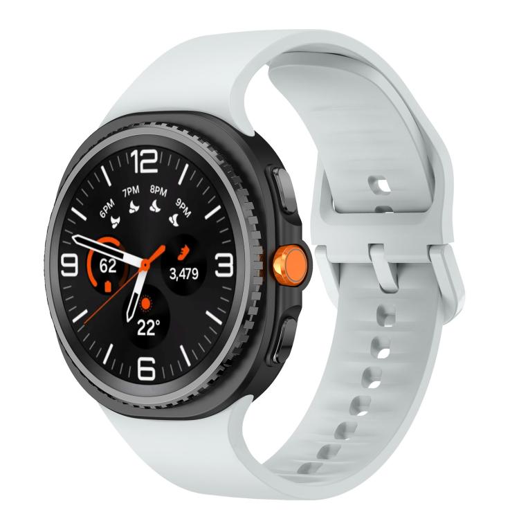 Flaches, einfarbiges Silikon-Uhrenarmband, für Samsung Galaxy Watch8 / Watch8 Classic