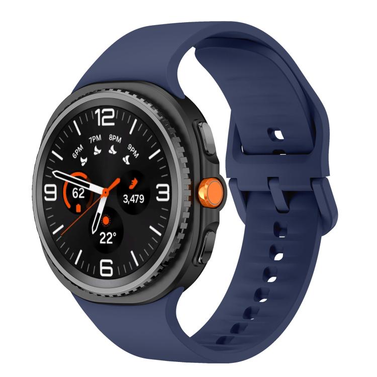 Flaches, einfarbiges Silikon-Uhrenarmband, für Samsung Galaxy Watch8 / Watch8 Classic