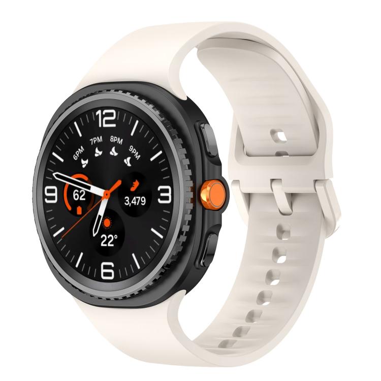 Flaches, einfarbiges Silikon-Uhrenarmband, für Samsung Galaxy Watch8 / Watch8 Classic