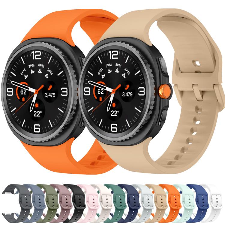 Flaches, einfarbiges Silikon-Uhrenarmband, für Samsung Galaxy Watch8 / Watch8 Classic