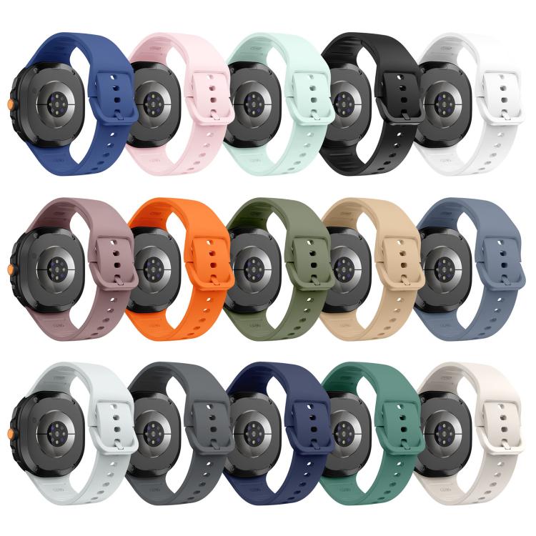 Flaches, einfarbiges Silikon-Uhrenarmband, für Samsung Galaxy Watch8 / Watch8 Classic