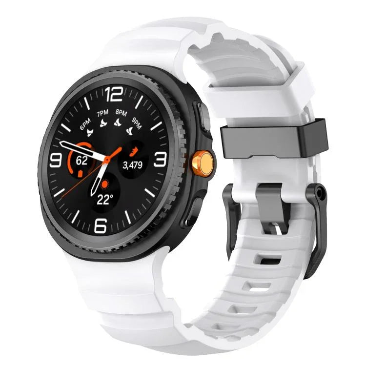 Schwarzes Sport-Silikonarmband mit Schnalle, für Samsung Galaxy Watch8 / Watch8 Classic