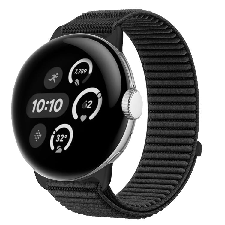 Uhrenarmband mit Klettverschluss aus gewebtem Nylon und Metallschnittstelle, für Google Pixel Watch 4 / Watch 3 45mm, für Google Pixel Watch 4 / 3 / 2 / 1 41mm