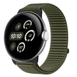 Uhrenarmband mit Klettverschluss aus gewebtem Nylon und Metallschnittstelle, für Google Pixel Watch 4 / Watch 3 45mm, für Google Pixel Watch 4 / 3 / 2 / 1 41mm