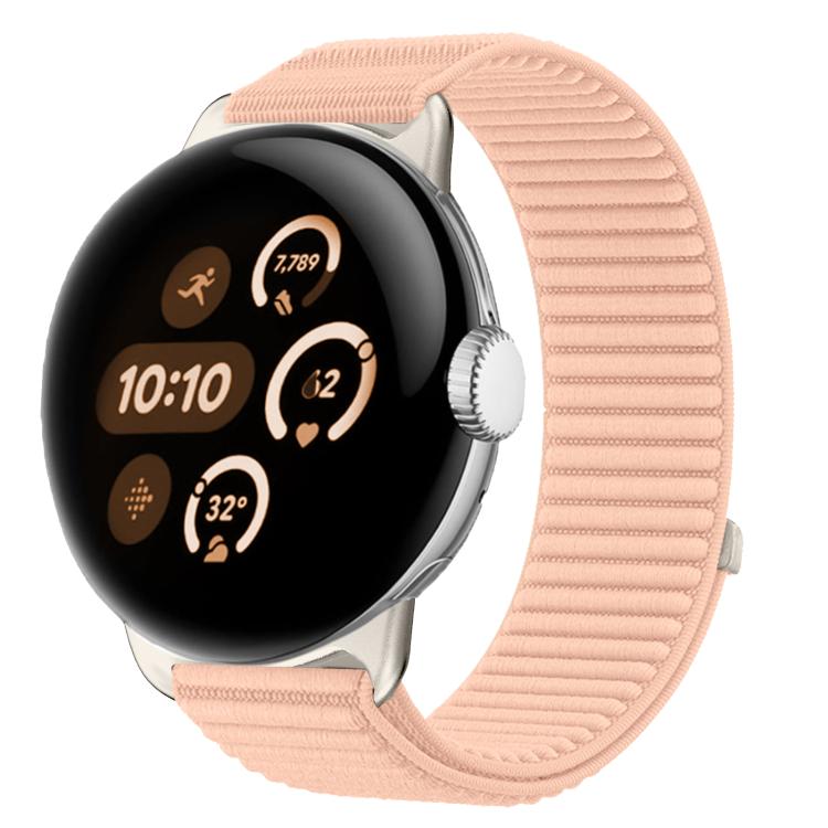 Uhrenarmband mit Klettverschluss aus gewebtem Nylon und Metallschnittstelle, für Google Pixel Watch 4 / Watch 3 45mm, für Google Pixel Watch 4 / 3 / 2 / 1 41mm