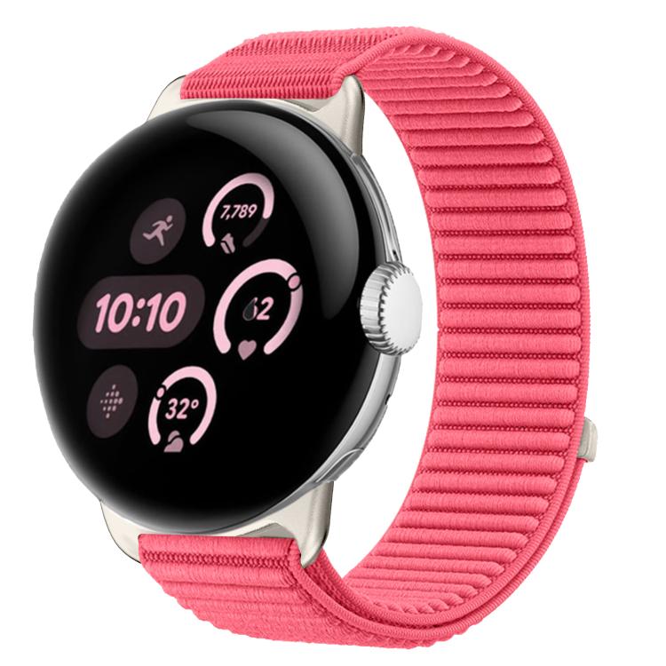 Uhrenarmband mit Klettverschluss aus gewebtem Nylon und Metallschnittstelle, für Google Pixel Watch 4 / Watch 3 45mm, für Google Pixel Watch 4 / 3 / 2 / 1 41mm