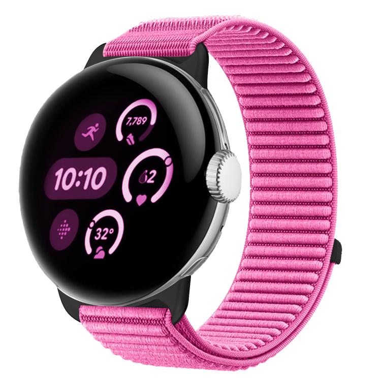 Uhrenarmband mit Klettverschluss aus gewebtem Nylon und Metallschnittstelle, für Google Pixel Watch 4 / Watch 3 45mm, für Google Pixel Watch 4 / 3 / 2 / 1 41mm