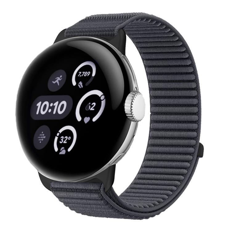 Uhrenarmband mit Klettverschluss aus gewebtem Nylon und Metallschnittstelle, für Google Pixel Watch 4 / Watch 3 45mm, für Google Pixel Watch 4 / 3 / 2 / 1 41mm