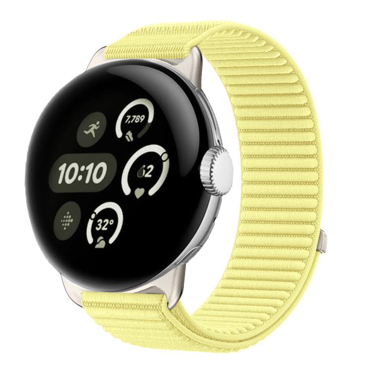 Uhrenarmband mit Klettverschluss aus gewebtem Nylon und Metallschnittstelle, für Google Pixel Watch 4 / Watch 3 45mm, für Google Pixel Watch 4 / 3 / 2 / 1 41mm