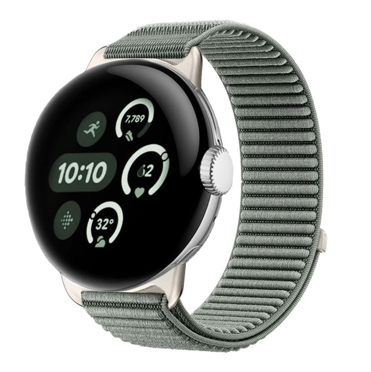 Uhrenarmband mit Klettverschluss aus gewebtem Nylon und Metallschnittstelle, für Google Pixel Watch 4 / Watch 3 45mm, für Google Pixel Watch 4 / 3 / 2 / 1 41mm