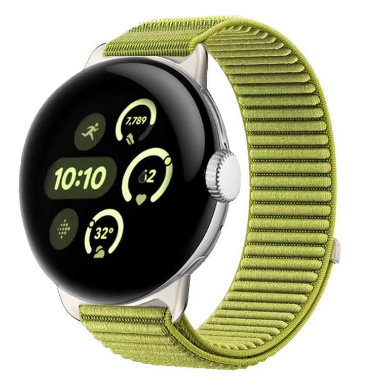 Uhrenarmband mit Klettverschluss aus gewebtem Nylon und Metallschnittstelle, für Google Pixel Watch 4 / Watch 3 45mm, für Google Pixel Watch 4 / 3 / 2 / 1 41mm