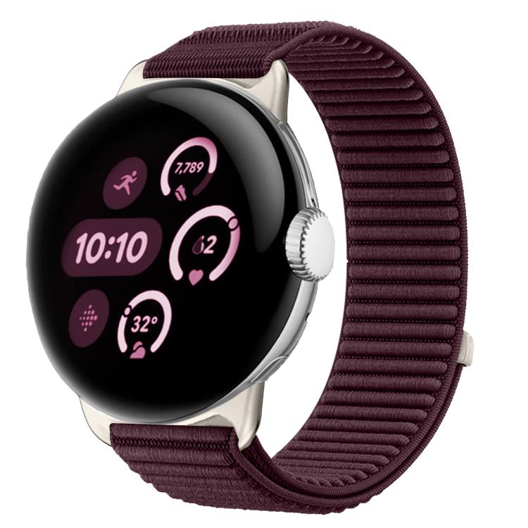 Uhrenarmband mit Klettverschluss aus gewebtem Nylon und Metallschnittstelle, für Google Pixel Watch 4 / Watch 3 45mm, für Google Pixel Watch 4 / 3 / 2 / 1 41mm