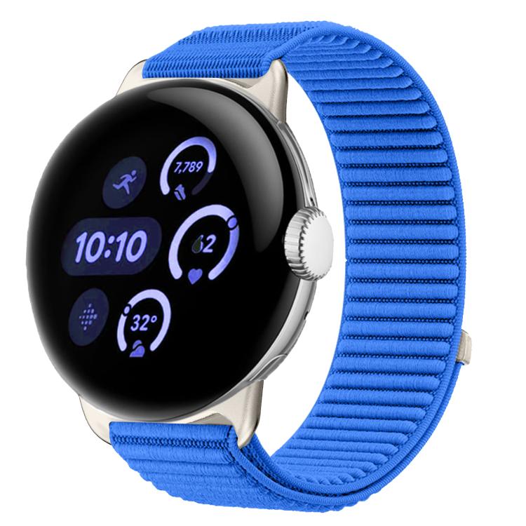 Uhrenarmband mit Klettverschluss aus gewebtem Nylon und Metallschnittstelle, für Google Pixel Watch 4 / Watch 3 45mm, für Google Pixel Watch 4 / 3 / 2 / 1 41mm
