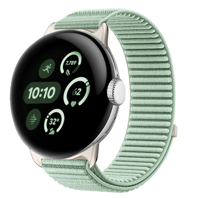Uhrenarmband mit Klettverschluss aus gewebtem Nylon und Metallschnittstelle, für Google Pixel Watch 4 / Watch 3 45mm, für Google Pixel Watch 4 / 3 / 2 / 1 41mm