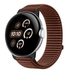 Uhrenarmband mit Klettverschluss aus gewebtem Nylon und Metallschnittstelle, für Google Pixel Watch 4 / Watch 3 45mm, für Google Pixel Watch 4 / 3 / 2 / 1 41mm