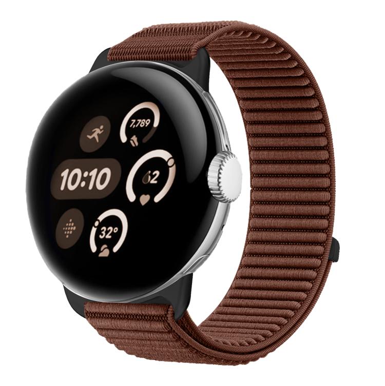 Uhrenarmband mit Klettverschluss aus gewebtem Nylon und Metallschnittstelle, für Google Pixel Watch 4 / Watch 3 45mm, für Google Pixel Watch 4 / 3 / 2 / 1 41mm