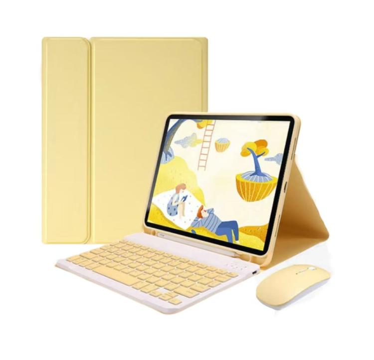 Abnehmbare magnetische Bluetooth-Tastatur Tablet-Hülle mit Maus, Für iPad 2025, Für iPad 2022