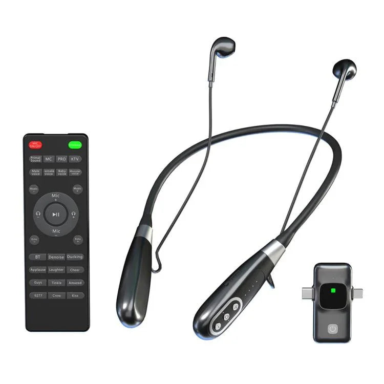 E8 Eingebaute Soundkarte Kabelloses Nackenbügel-Mikrofon Gaming Sprach-Chat Headset, E8