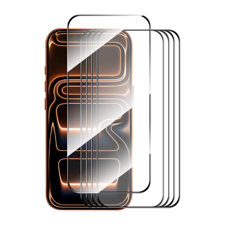 5 Stk. ENKAY Verdickter Klebstoff ohne weiße Ränder, gehärteter Aluminium-Silizium-Glasfilm, für iPhone 17 Pro Max, für iPhone 17 Pro, für iPhone 17, für iPhone Air
