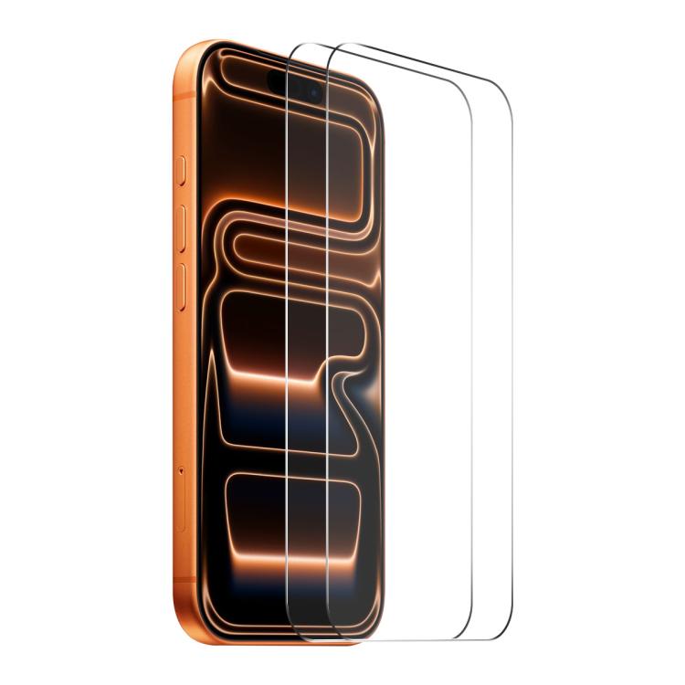 2 Stück ENKAY Verdickter Kleber, kein weißer Rand, 9H großer Bogenrand, gehärtete Hoch-Aluminium-Silizium-Glasfolie, für iPhone 17 Pro Max, für iPhone 17 Pro, für iPhone 17, für iPhone Air