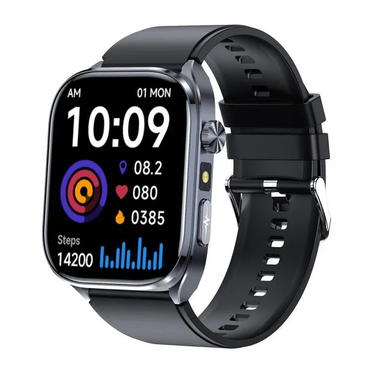 ET572 Smartwatch mit 2,0-Zoll-Farbdisplay, Silikonarmband, unterstützt Gesundheitsüberwachung/EKG