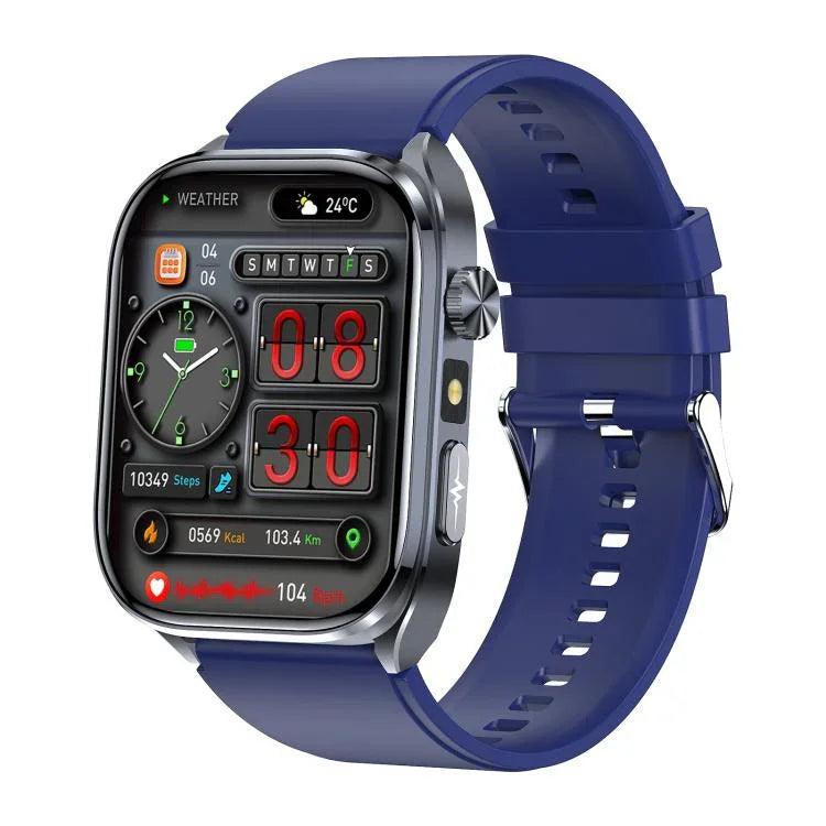 ET572 Smartwatch mit 2,0-Zoll-Farbdisplay, Silikonarmband, unterstützt Gesundheitsüberwachung/EKG