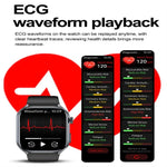 ET572 Smartwatch mit 2,0-Zoll-Farbdisplay, Silikonarmband, unterstützt Gesundheitsüberwachung/EKG