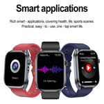 ET572 Smartwatch mit 2,0-Zoll-Farbdisplay, Silikonarmband, unterstützt Gesundheitsüberwachung/EKG