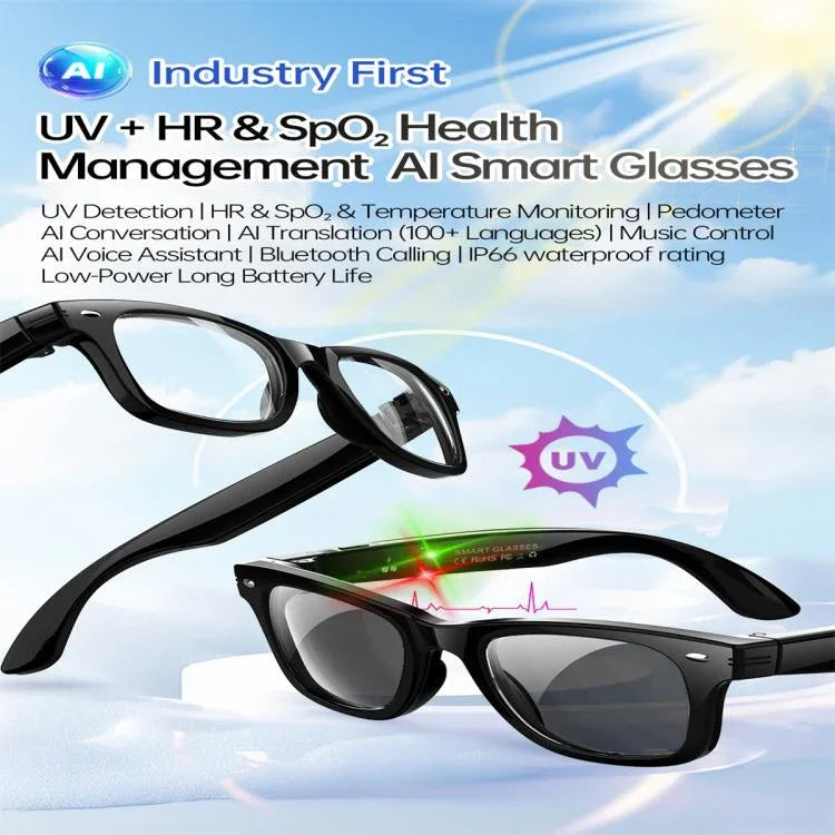 W300 Smartbrille, unterstützt UV-Erkennung / KI-gestützte Übersetzung / Bluetooth-Anrufe