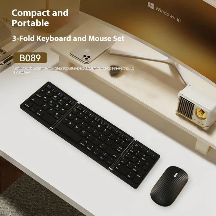B089 Faltbares kabelloses Tastatur-Maus-Set