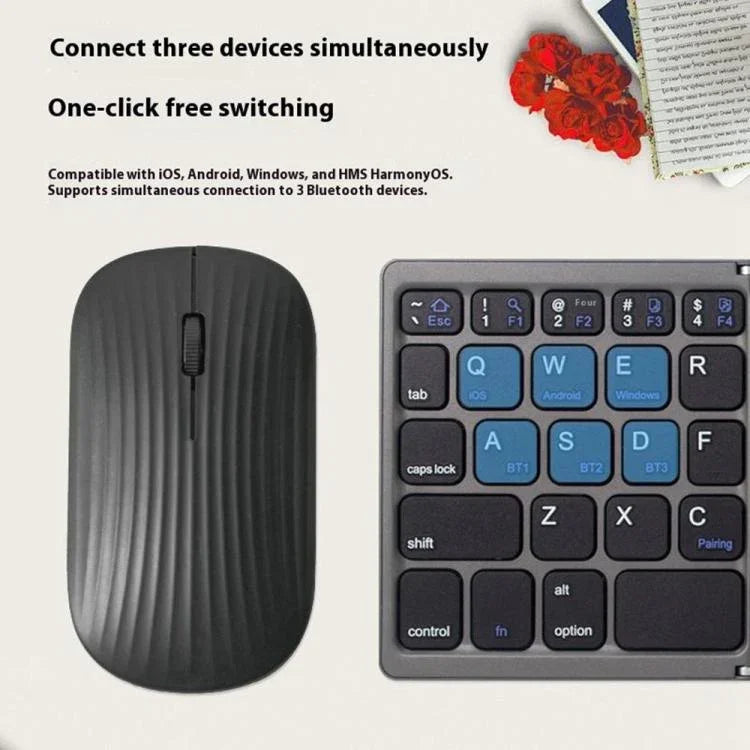 B089 Faltbares kabelloses Tastatur-Maus-Set