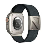 Zweifarbiges Nylon-Armband mit Z-förmigem Magnetverschluss, passend für Apple Watch 46 mm / 49 mm / 45 mm / 44 mm und 42 mm / 41 mm / 40 mm / 38 mm
