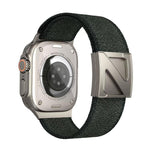 Zweifarbiges Nylon-Armband mit Z-förmigem Magnetverschluss, passend für Apple Watch 46 mm / 49 mm / 45 mm / 44 mm und 42 mm / 41 mm / 40 mm / 38 mm