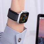 Zweifarbiges Nylon-Armband mit Z-förmigem Magnetverschluss, passend für Apple Watch 46 mm / 49 mm / 45 mm / 44 mm und 42 mm / 41 mm / 40 mm / 38 mm