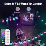S14 RGBIC LED-App und Sprachsteuerung Bluetooth Smart Outdoor Lichterkette 12M 20 Glühbirnen