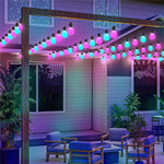 S14 RGBIC LED-App und Sprachsteuerung Bluetooth Smart Outdoor Lichterkette 12M 20 Glühbirnen