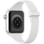 Magnetisches Silikonarmband mit Wasser-Holzmaserung für schmale Taille, passend für Apple Watch 46 mm / 49 mm / 45 mm / 44 mm und 42 mm / 41 mm / 40 mm / 38 mm